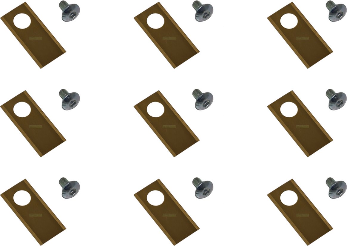 Titaniummes van 9 x 3,9 cm voor de robotmaaier Honda Miimo HRM 300, 310, 500, 520 en 3000