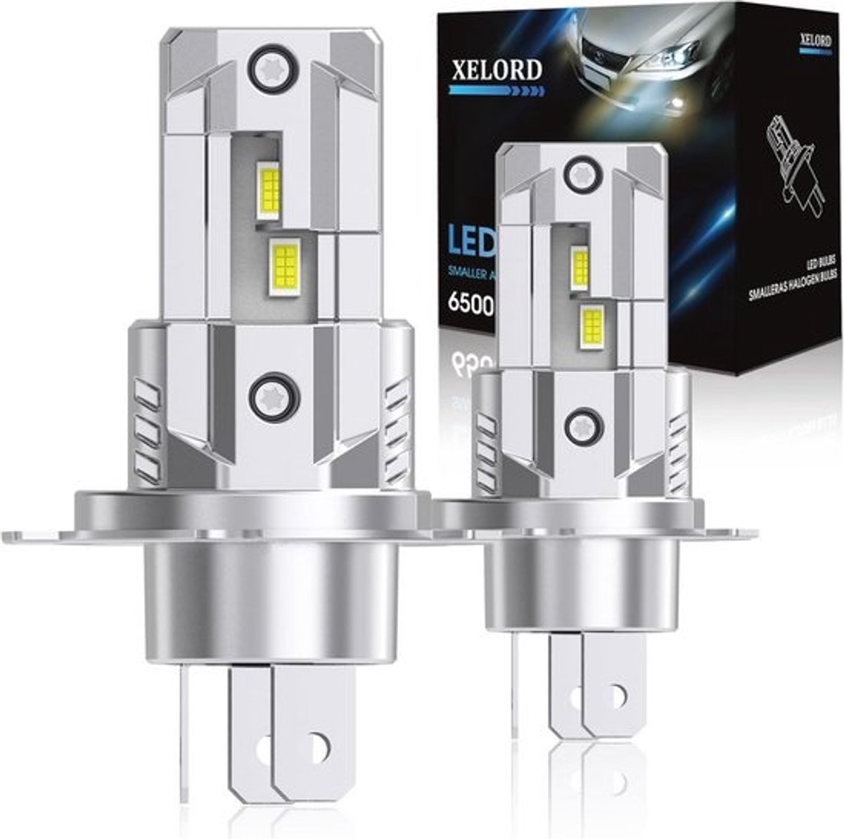 Led-autokoplampen H4, 6500K, 14000LM, 55W - Superhelder en energiezuinig