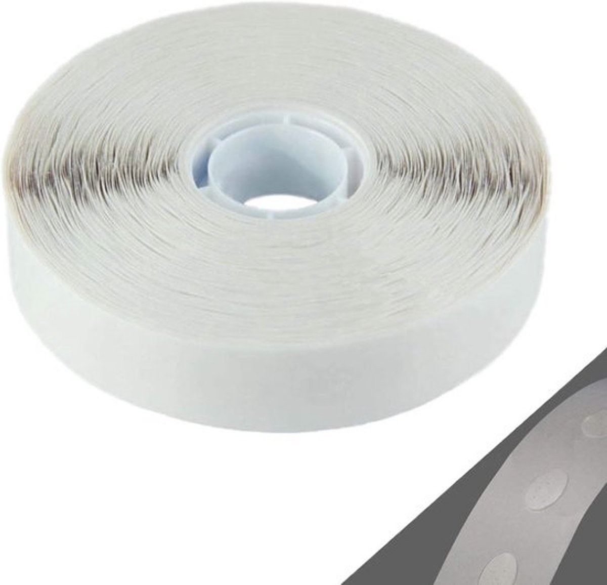 Rol plakpunten - Lijmstippen - Voor het sluiten van verpakkingen - Verwijderbaar - 10 mm diameter - Transparant