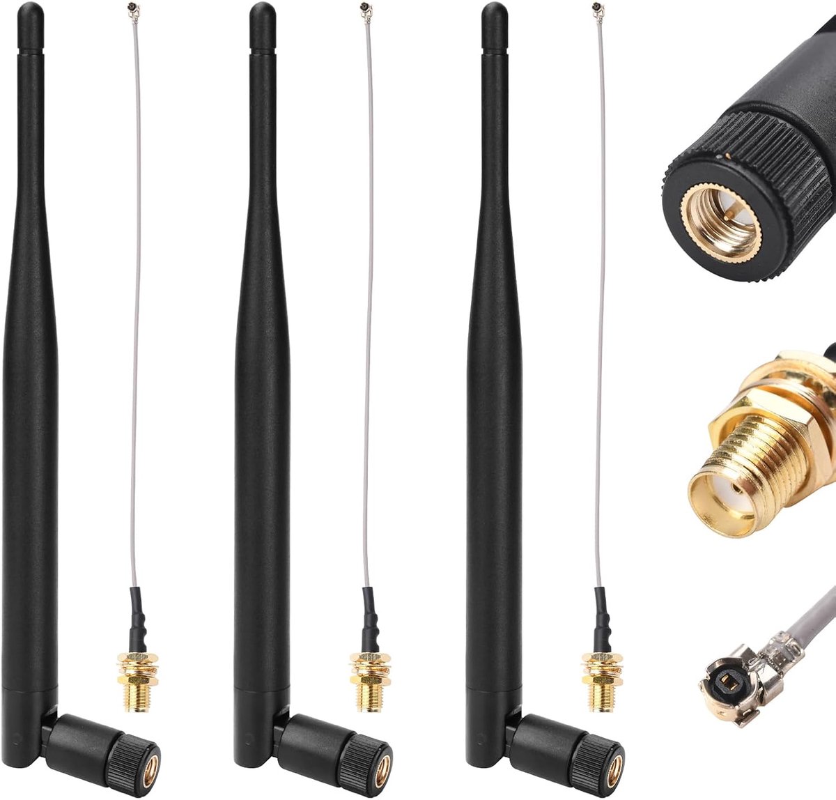 diymore LoRa-antenne, 915 MHz, met 15 cm adapterkabel, 5DBi omnidirectionele rubberen antenne, Lora-antenne - ShopVlot