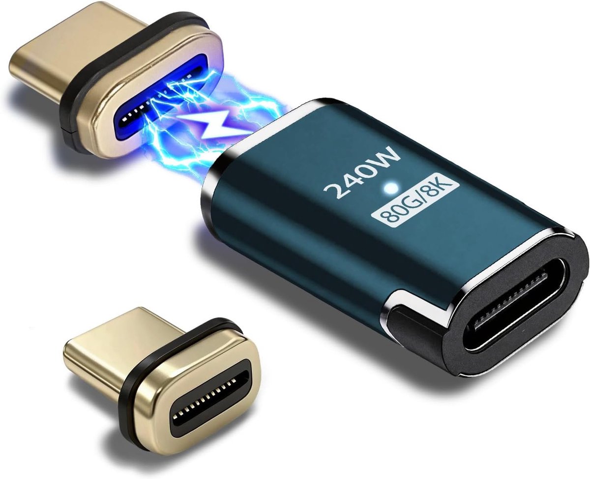 USB C Magneetadapter - 240 W USB-C magnetische adapter 24 pins - ShopVlot