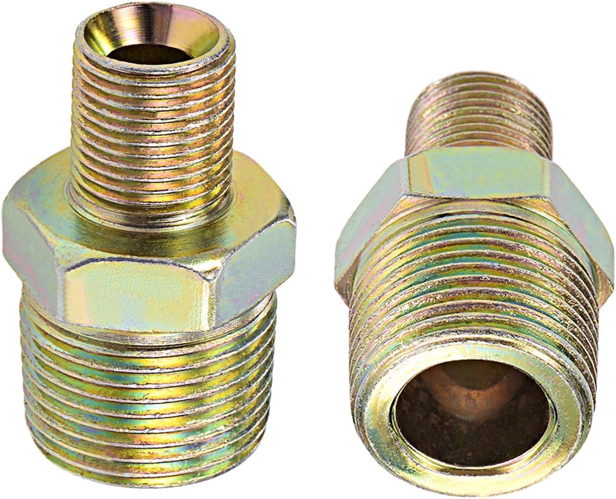 Reducerende pijpfitting 3/4 BSP x 3/8 BSP - carbon staal - stevige verbinding - ideaal voor leidingen - ShopVlot