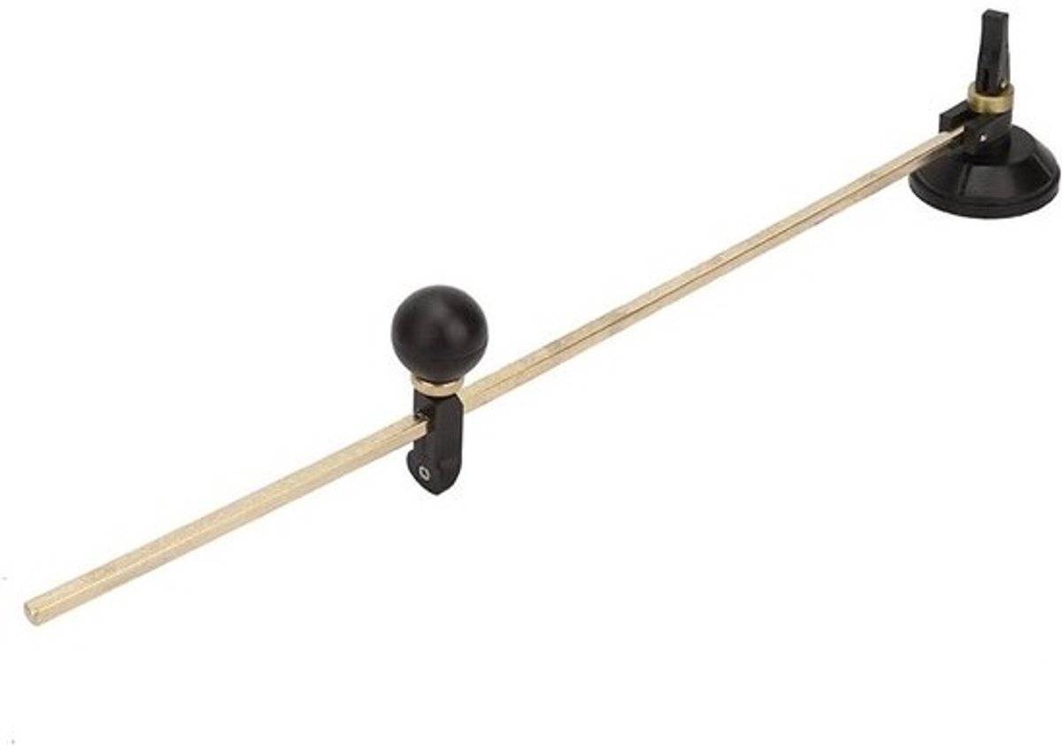 Allecto - Cirkelglassnijder - Glas en tegels - Verstelbaar - Zuignap en handvat - Ronde knop - Geschikt voor tegels - 80 cm / 31,5 inch - Rondsnijder met 6 wielen