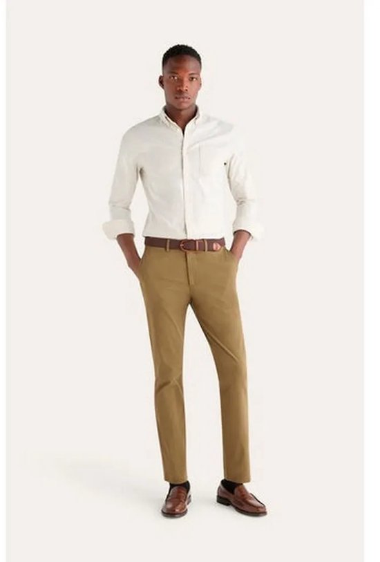 Dockers Crafted Khaki Slim Tapered Fit Broek Beige,Groen 34 / 34 Man
