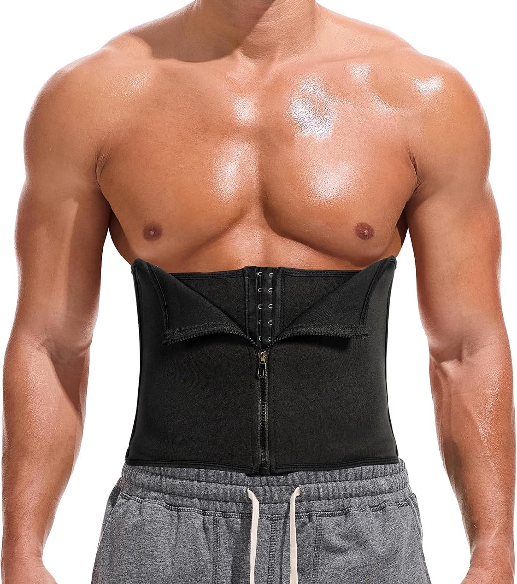 Men's Waist Cinching Waist Belt Waist Formation Belt Buckle Zipper Style Sports Sana Belt (Black, XL), Black, XL - ShopVlot