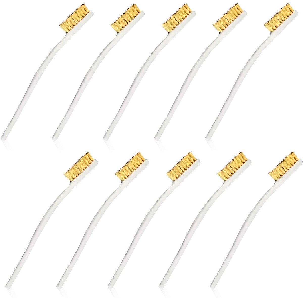 10 stuks messingborstels, klein, voor 3D-printers, kozijnen, deuren, ramen, grillreiniging, messingdraadborstelset - ShopVlot
