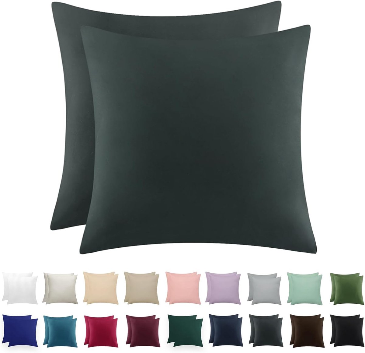 Kussensloop 80 x 80 cm - Set van 2 - 100% Microfiber - Ademend en vochtafvoerend voor een goede nachtrust - ShopVlot