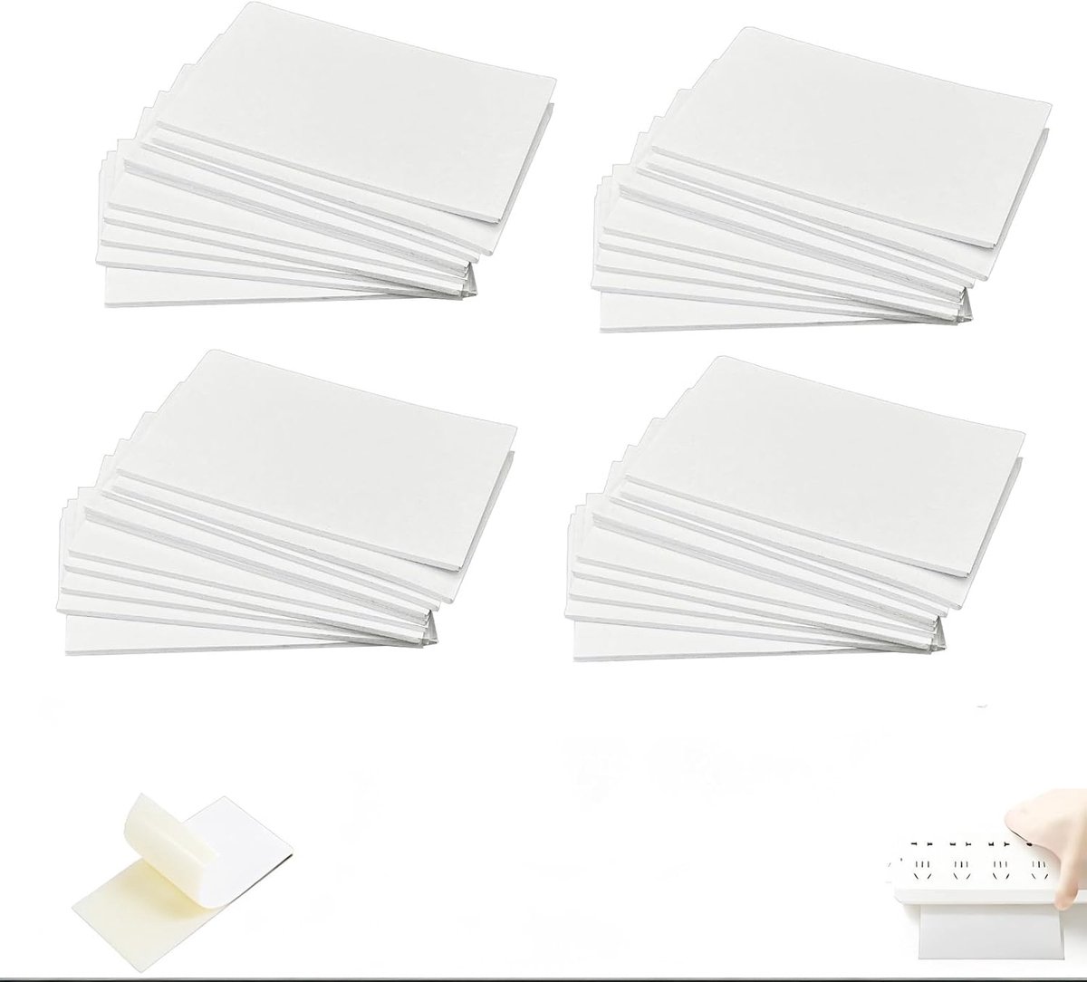 Zelfklevend Klittenband 40 Stuks - Dubbelzijdige Sterke Strips - Rechthoekig en Rond - Voor Stof en Muren - SnelShoppen