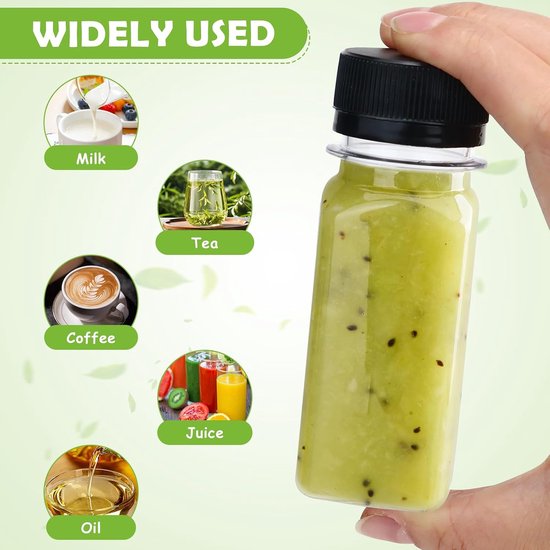 HUYUE Small bottles to fill shot plastic bottles 60ml juice bottles mini - ShopVlot — afbeelding 2
