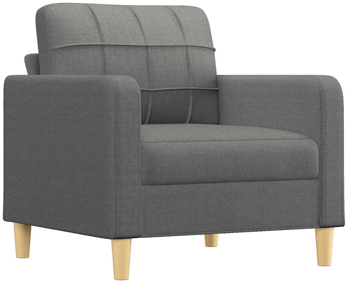 vidaXL Fauteuil - 60 - cm - stof - donkergrijs