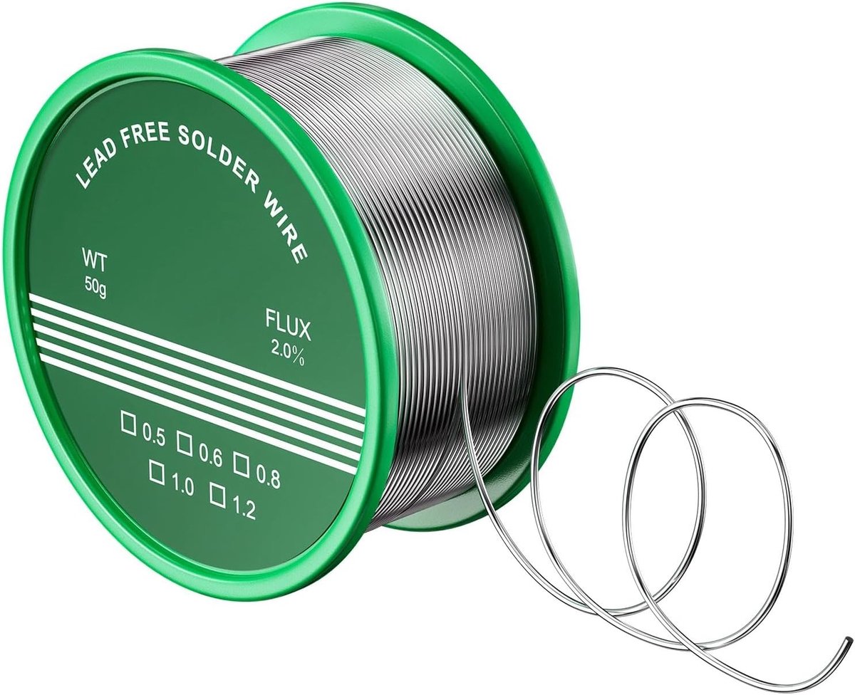 Solderen, loodvrije soldeerdraad met roos kern, Sn99.3 Cu0.7, 50 g/1 mm, voor elektrisch lassen, elektronische componenten, reparatie