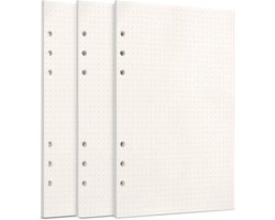 SnelShoppen - FOCCTS 135 Vellen Dotted Paper A5 6 Gaten Navullingen voor Filofax, Notities, DIY, Bullet Journal, Schetsen, 21 x 14.2cm