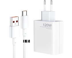 Krachtige 120W Snellader met 1.5m USB-C Kabel voor Smartphone, Tablet en Laptop, Geschikt voor Diverse Modellen zoals Note 14 Pro en Redmi Poco X7