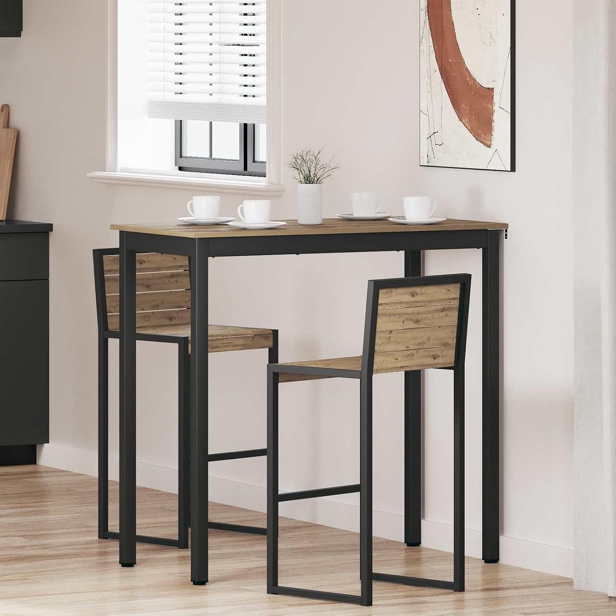 Wood Rechthoekig eettafel Artisanaal eikenkleurig 110x55x105 cm