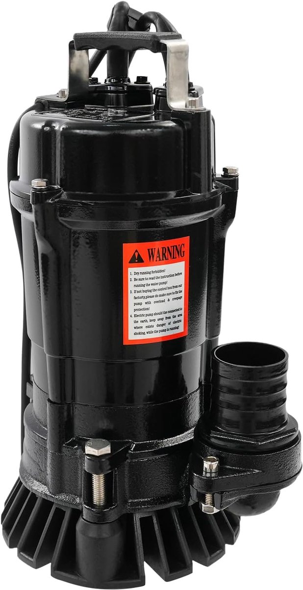 Vuilwater 750W IP68 19m³/u opvoerhoogte 18m (zwart)