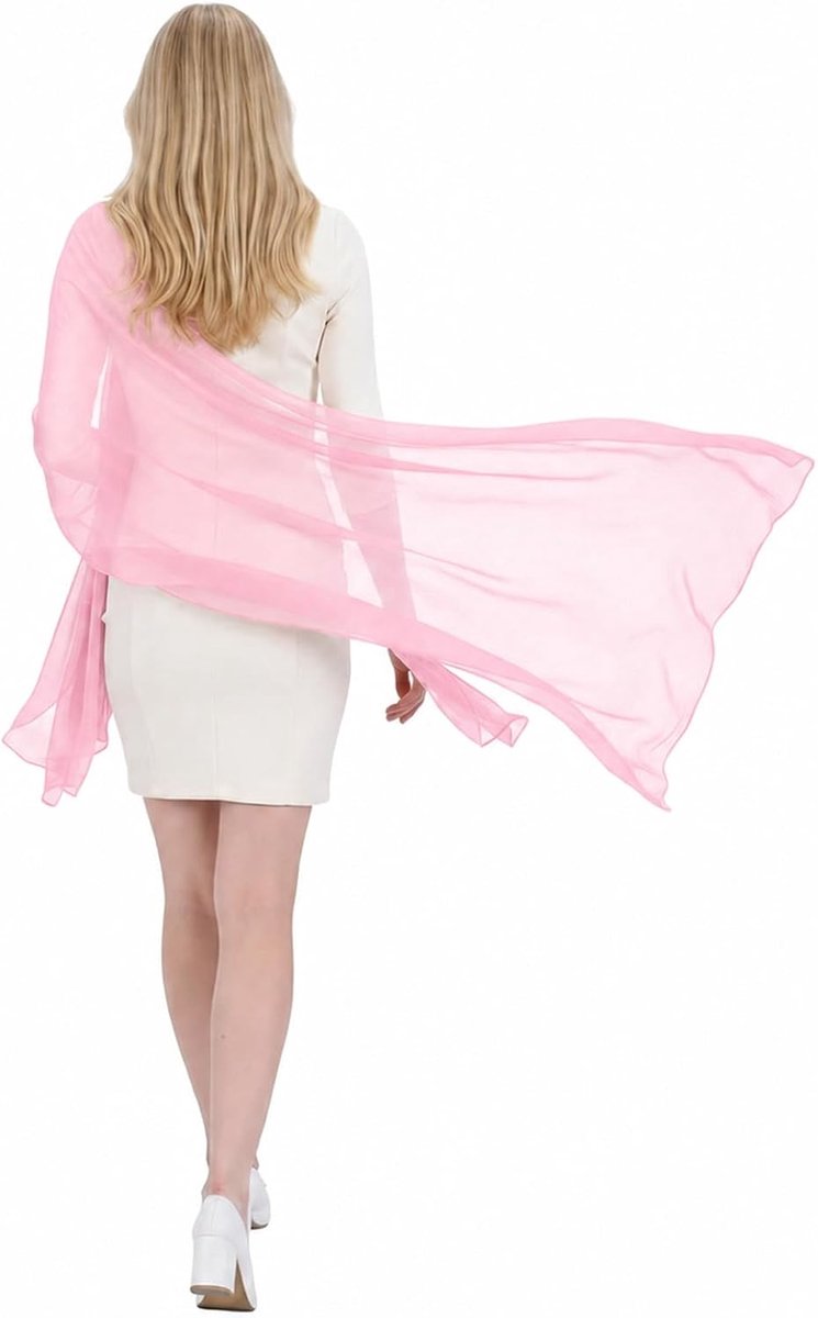 Sjaals en wikkels, lichtgewicht chiffon sjaal voor avondjurken dating prom zijdeachtige sjaal
