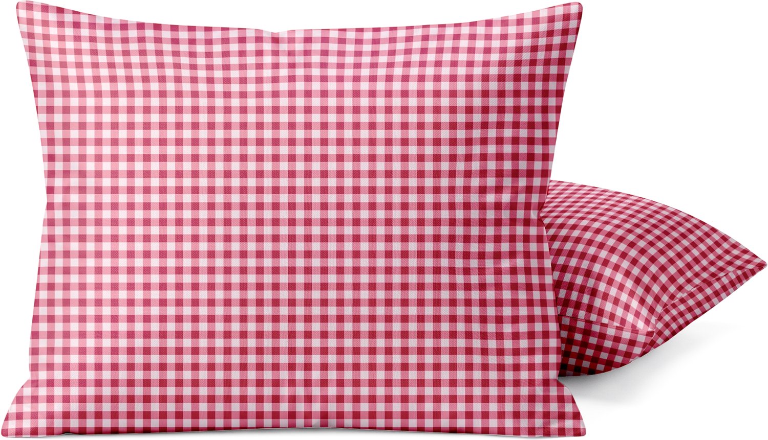 HappyBed Kussenslopen Gingham Burgundy 40x80 cm - Kussensloop set 2 stuks - 100% - Ultieme slaapcomfort