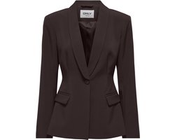 Only Blazer Onlastrid L/s Sculpture Blazer Cc T 15376791 Chocolate Torte Dames Maat - W38