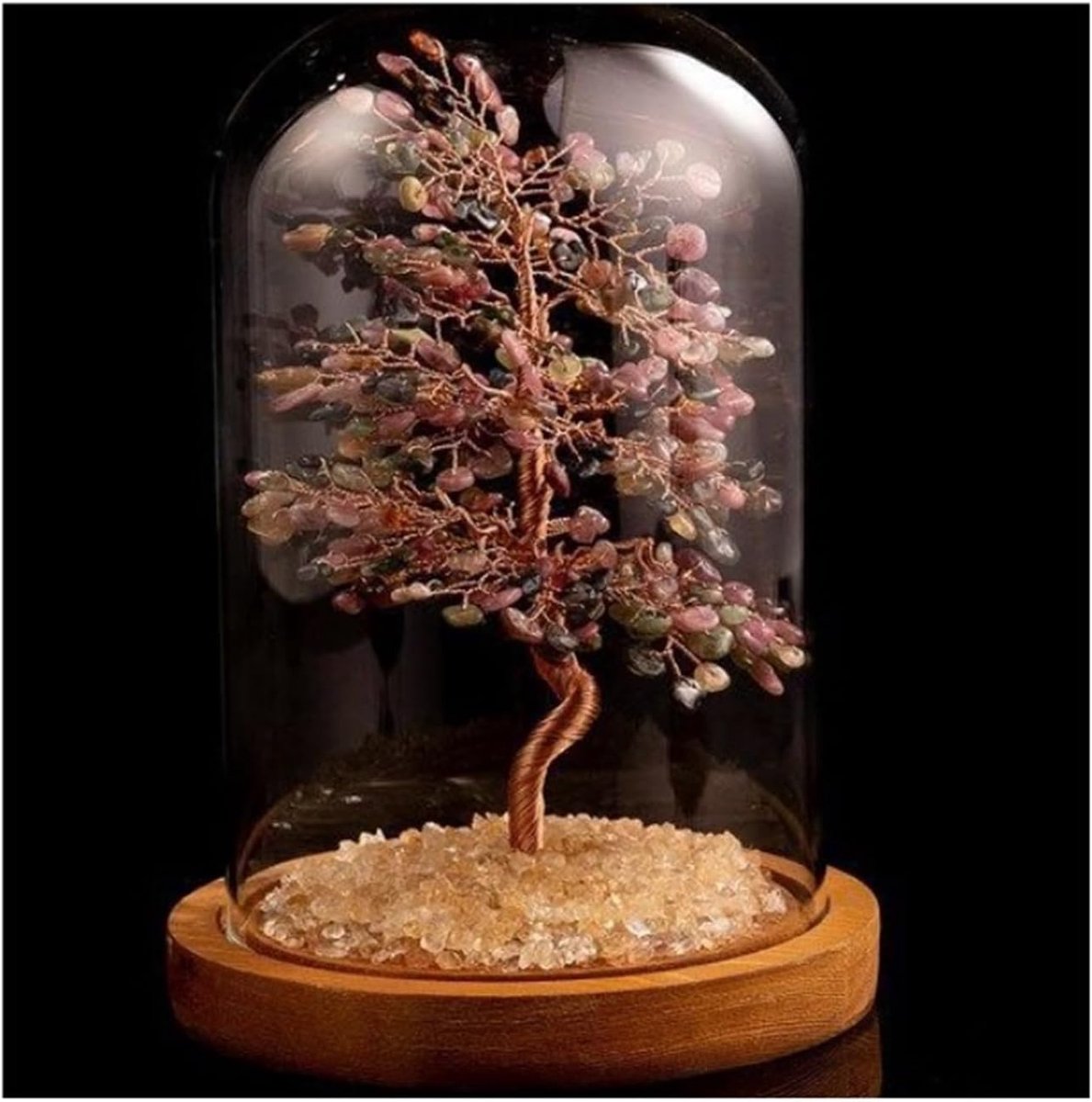 Geldboom Feng Shui Kristallen En Stenen Edelsteen Bonsai Boom Geluk Edelstenen Kamer Kantoor Decor Feng Shui Boom Voor Thuis Kantoor(Multi-colored)