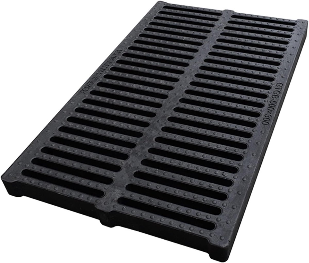 Polymeer Afvoerfilters Rooster, Vierkante Hars Plastic Buiten Afvoerdeksel, Snijbare Riooldeksel Regenwaterputdeksel, Tuin Afvoerrooster (50X20X2Cm, 19 3, 4" X7 7, 8" X3,