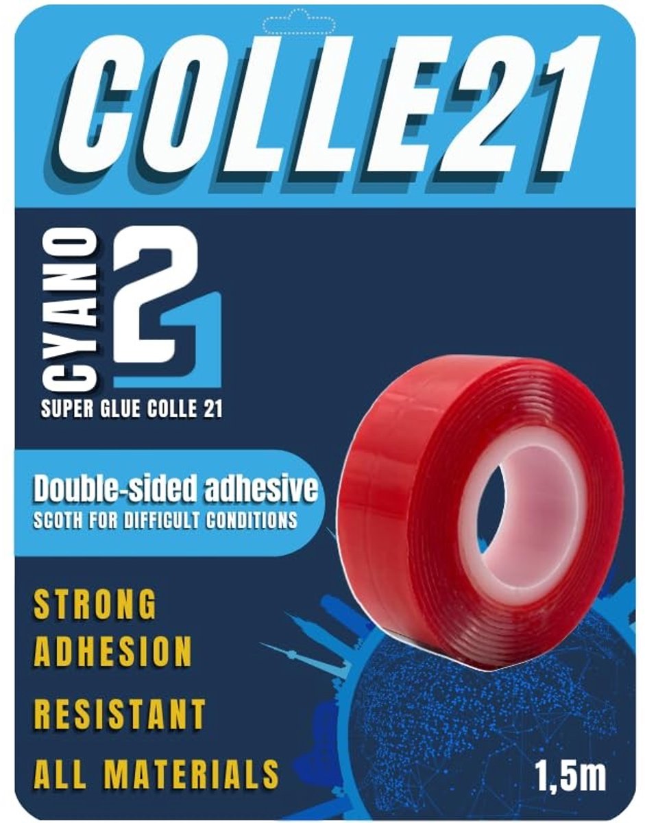 Dubbelzijdige Plakband 21 - Transparant
