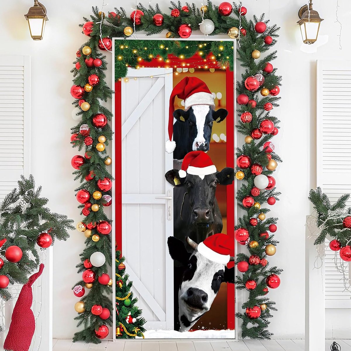 Door Cover, Christmas Decoration, Decorative Cover for Christmas Door, Christmas Decoration, for Christmas and Winter - ShopVlot