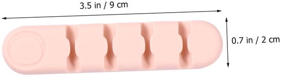 2stuks Zelfklevende Kabel Organizers Silicone Kabelclips Voor Effectieve Kabelbeheer Bureau Roze Voor Opladers Usb-kabels Hoofdtelefoons — afbeelding 2