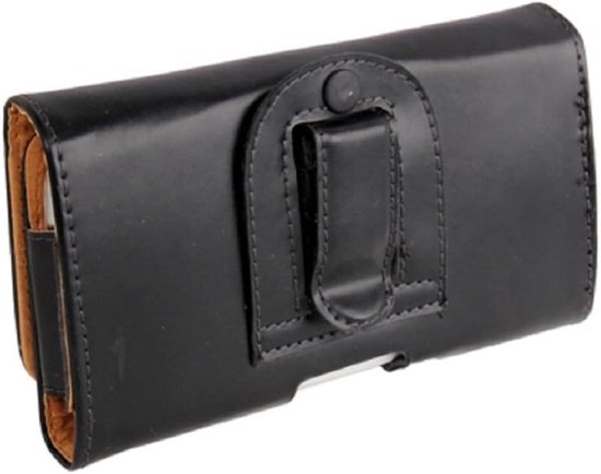 Holster belt clip smooth synthetic leather horizontal voor GIONEE F10 (2020) - Black — afbeelding 2