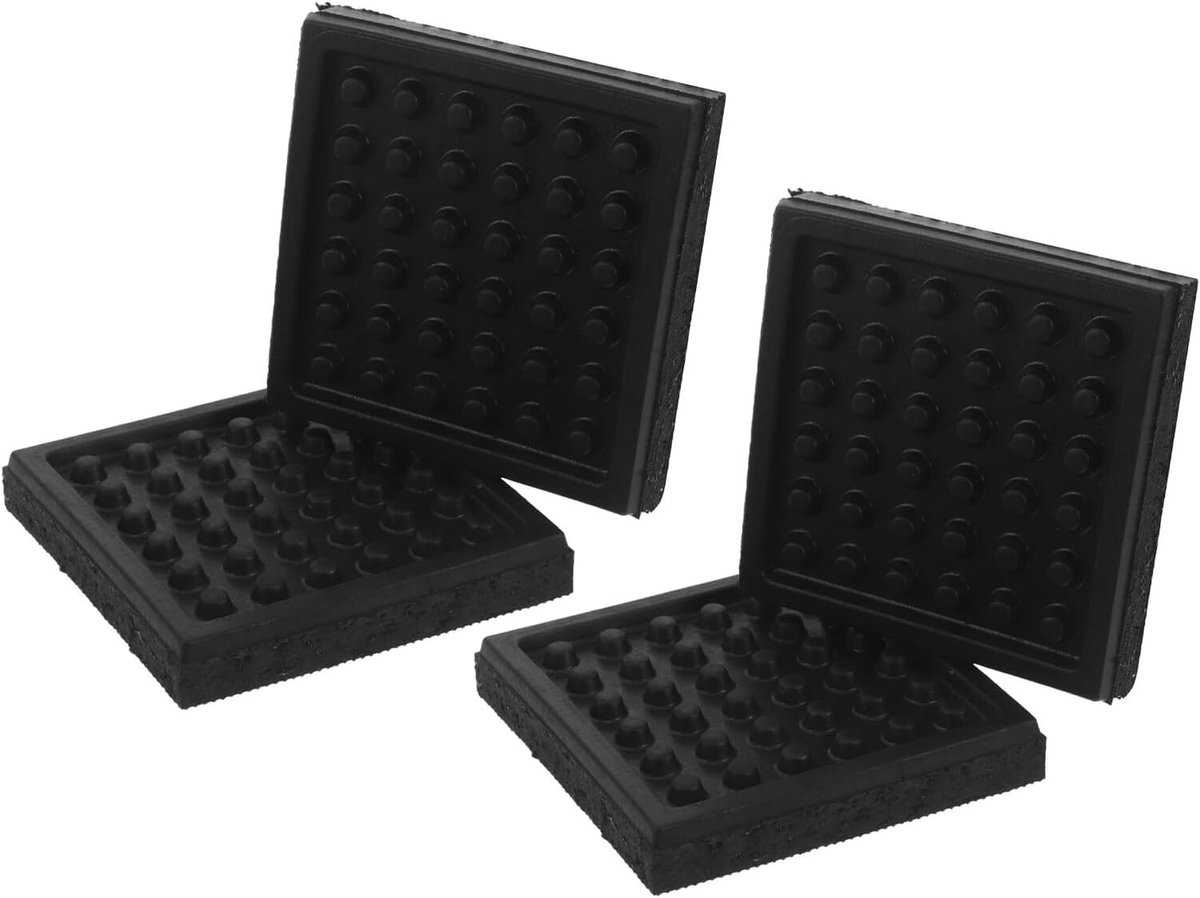 4 Stuks Delige Antislip Fitnessmatten Rubberen Schokdempers voor Loopband Fitnessapparatuur Trillingsreductie Geluidsisolatie voor Thuisgymnastiek