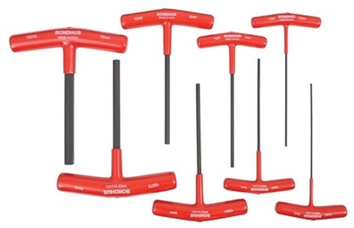8-delige zeskant T-handgreeppakket - 2-10 mm - 6 inch