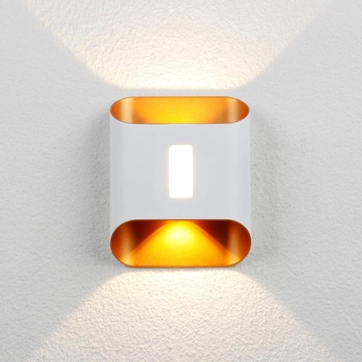 Moderne led-buitenwandlamp - Up-down - 12 W, IP65, warm wit voor gevel en tuin