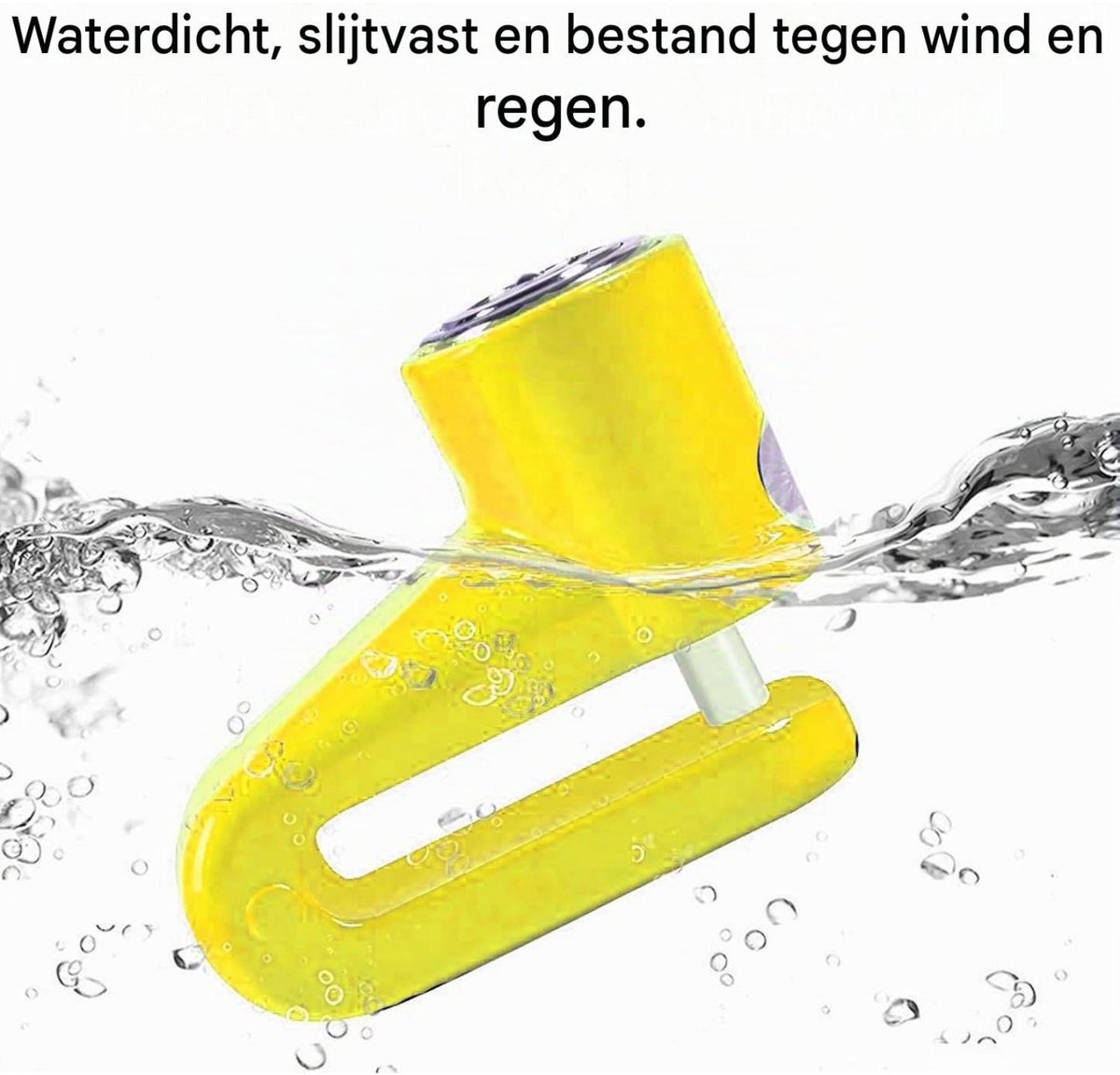 Schijfremslot - Geel - Remschijfslot met Sleutel - Compacte Schijfremvergrendeling - Slijtvast en Corrosiebestendig - Voor Fiets, Motor, Scooter en Elektrische Scooter – foto 5