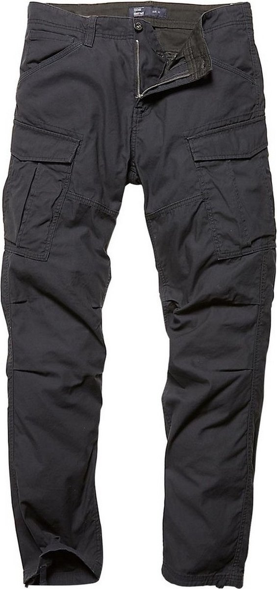 Vintage Industries Lester pants steel Zilver