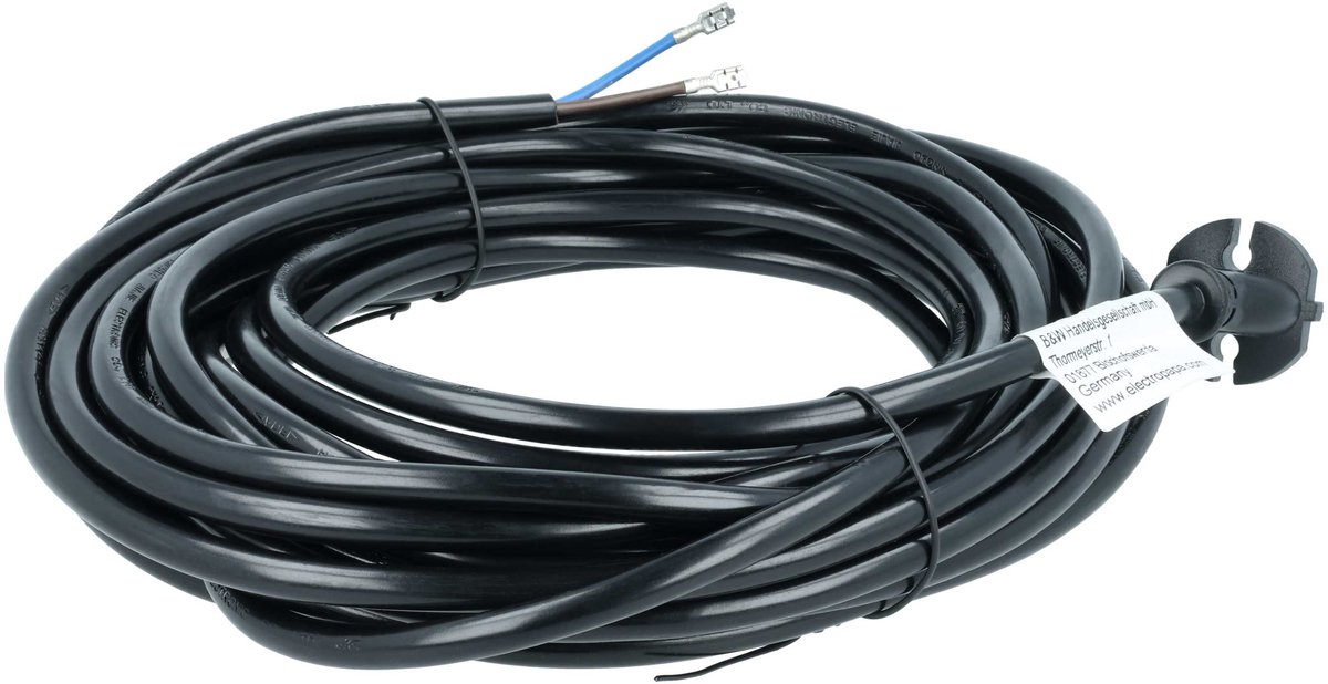 vhbw-stroomkabel compatibel met Kärcher WD3 200, T10/1, T7/1, T14/1, T12/1, WD5.600, T15/1, T9/1, T201, T191 stofzuigers - 10 m kabel 2000 W