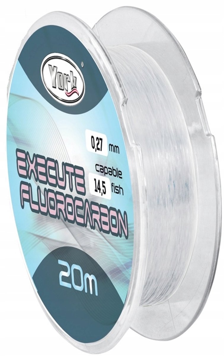 York Execute Fluorocarbon Lijn 0.60 mm 20 m - Sterk & Onzichtbaar
