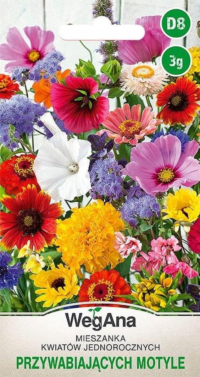Bloemenmix voor Vlinders 3g - Jaarlijkse Zomerbloemen