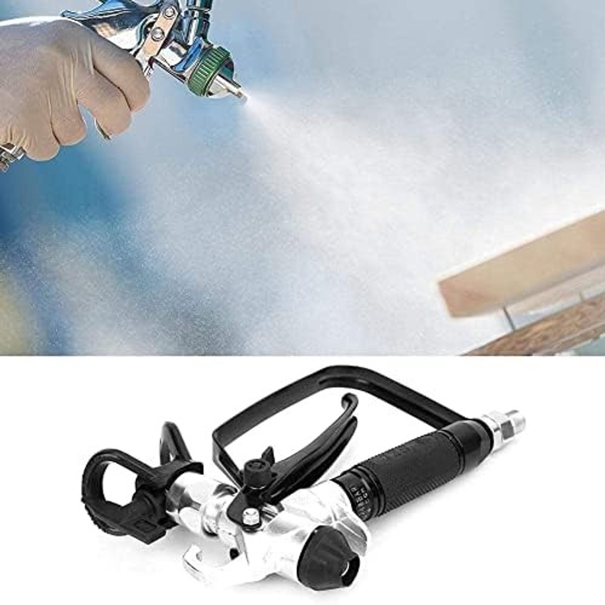 Professionele Verfspuitpistool met Hoge Druk, Koper en Gegalvaniseerd Zink, 517 Tip, 3600 PSI, Voor Efficiënt Verfspuiten en Glad Afwerking