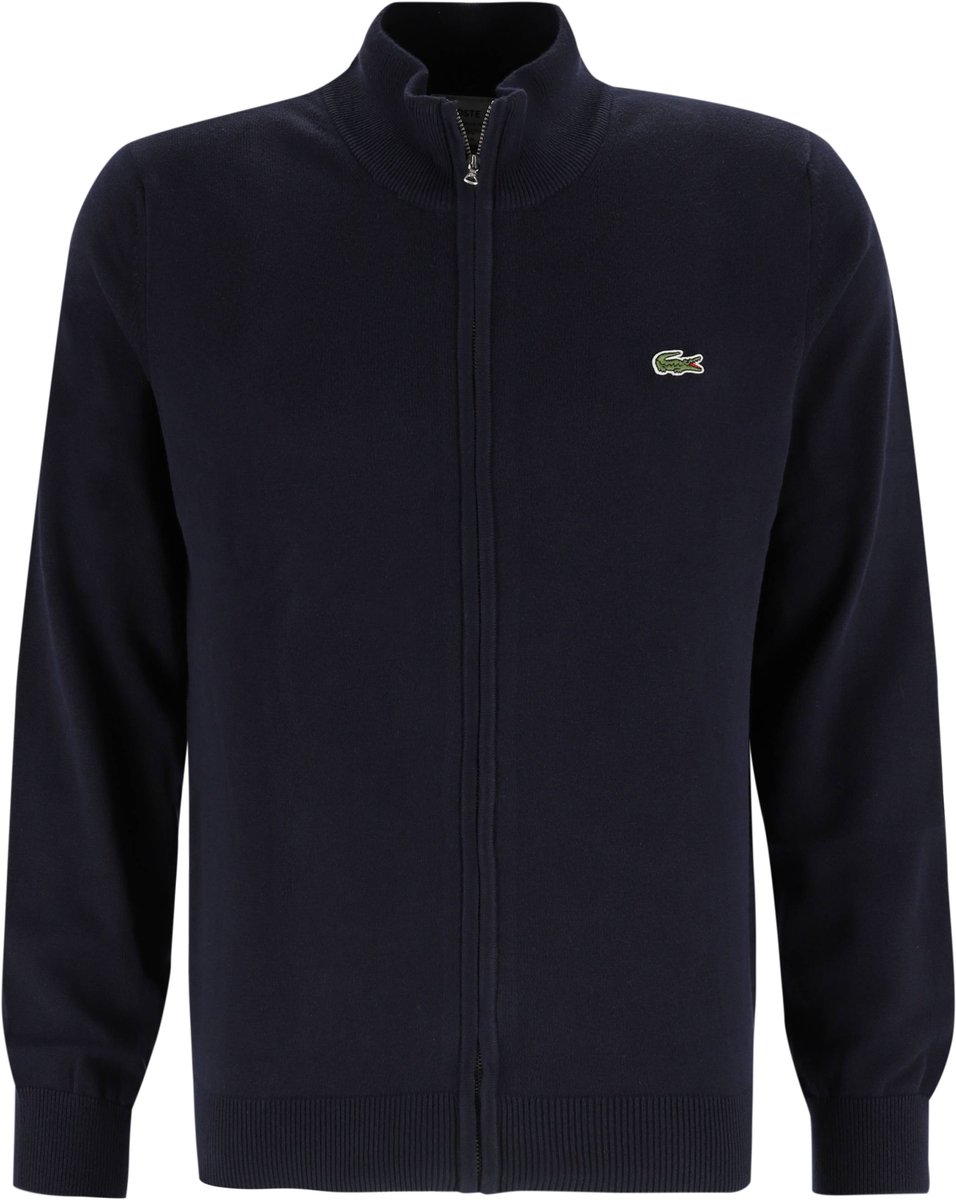 Lacoste heren vest katoen met rits Blauw