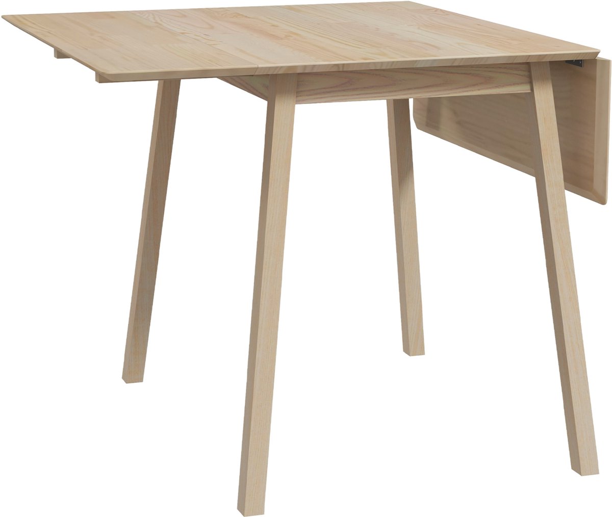 Homona Klaptafel - Uitklapbare eettafel van hout - Voor 2 tot 4 personen - 110 x 86 x 75 cm - Natuurhout