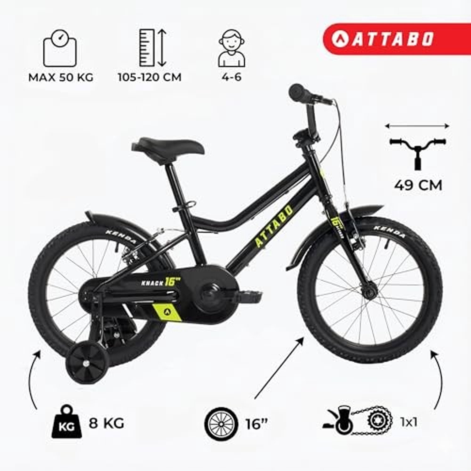 Kinderfiets 16 Inch voor 5-7 Jaar met Aluminium Frame