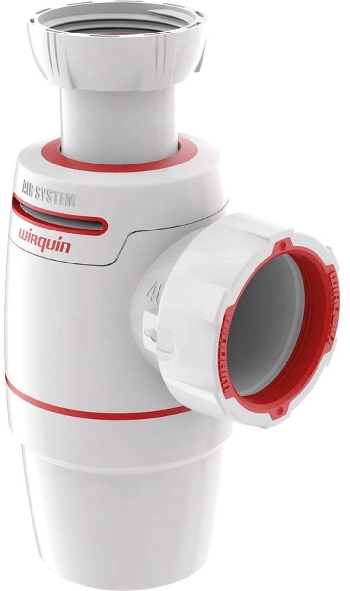 Afvoersifon voor spoelbak - Gootsteensifon - Kraanonderdeel - Efficiënte waterafvoer - Nul lekkage - Quick-Safe - 40 mm - Wit