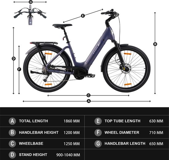 TTGO Z5 E-bike - 25 km/u - 27.5inch - 120km actieradius - 250W motor - 36V18Ah accu - 75NM - Blauw — afbeelding 5