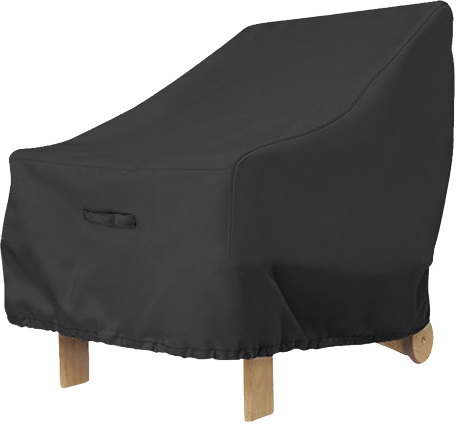 Famanu Adirondack stoelhoes van 210D Oxford-stof, waterdicht en UV-beschermend, met verstelbaar trekkoord, perfect voor tuinstoelen en terrasmeubels, met afmetingen van 91 x 85 x 80 cm voor een veilige pasvorm Zwart