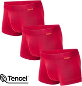 Undiemeister Korte Boxershort Heren - Trunks - Bright Sunrise (Rood) - 3-Pack - Tencel - Zijdezacht - Ademend - Anti-Bacterieel & Naadloos Ondergoed - Premium Onderbroeken Heren - Maat L