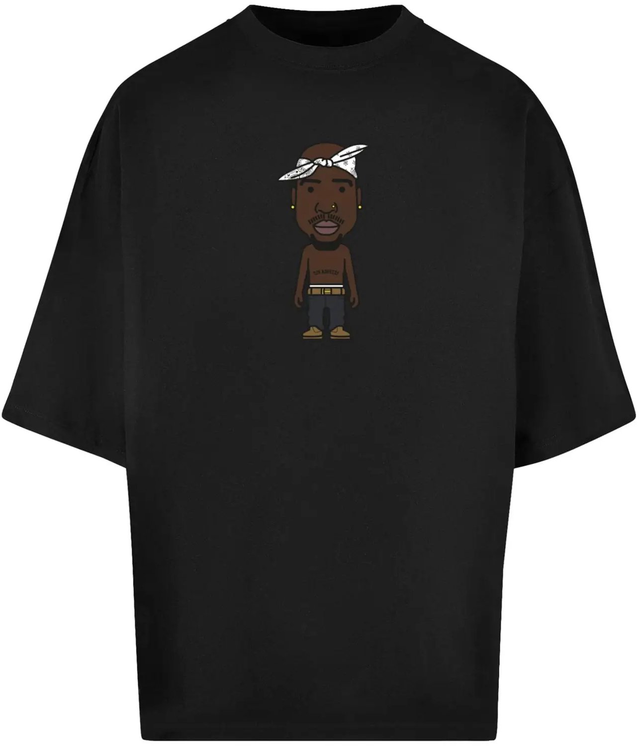 T-shirt Mister Tee LA Sketch Huge Zwart