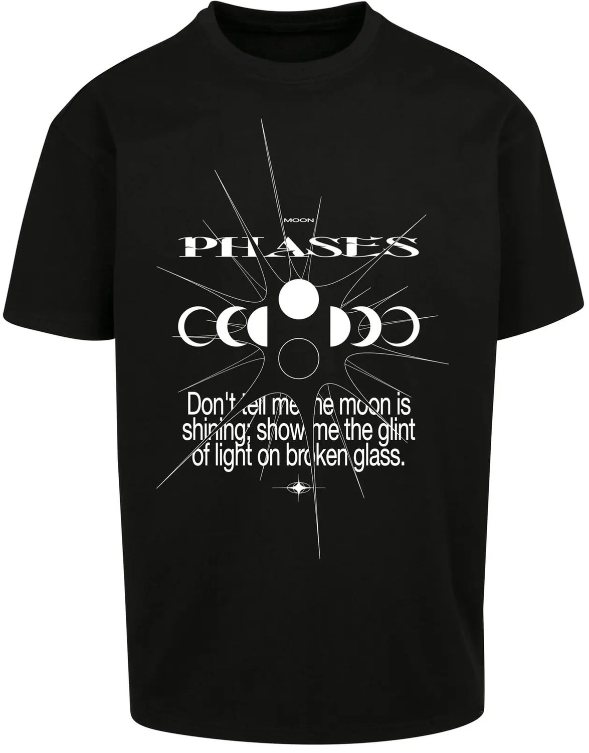 Oversized T-shirt Mister Tee Moon Phases Zwart