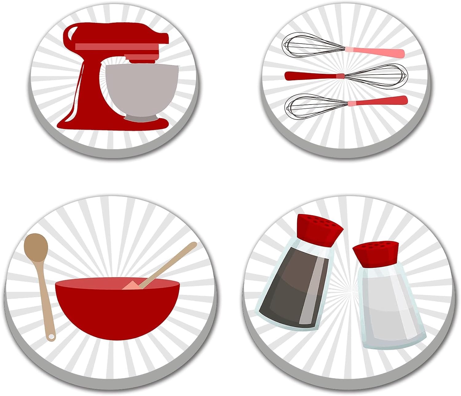 Patroon Ronde Metalen Kookplaat Covers 4-Stuk Kachel Plaat Kookplaat Covers voor Elektrische Fornuizen Top Brander Gas Range Oven Protector Keuken Gereedschap Accessoires Moderne Kookplaat
