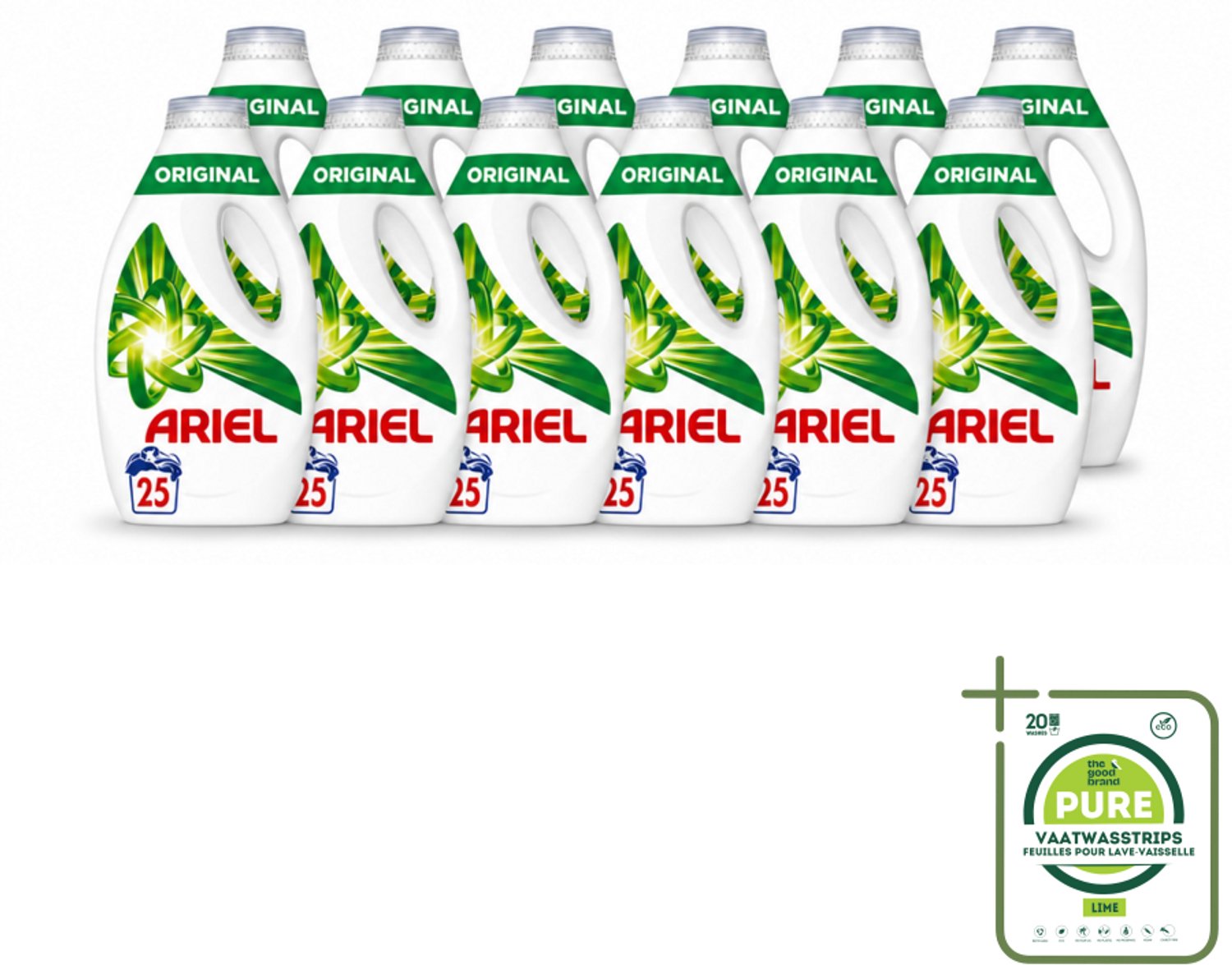 12 x Ariel – Original – Vloeibaar Wasmiddel – 1,13 L - Grootverpakking - Vaatwasstrips - Wasmiddel - Vloeibaar Wasmiddel - Reiniging - Frisheid - Koudwas
