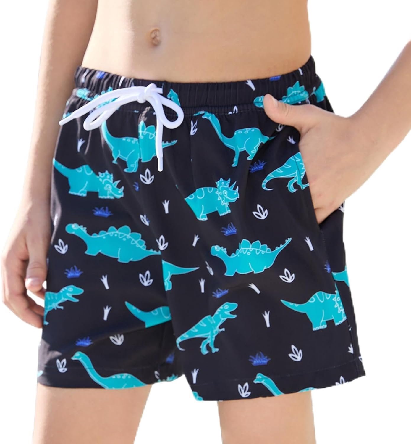 Zwembroek voor zwembad, zee, kinderen, zwemshorts voor jongens met meshvoering, ademend, sneldrogend, shorts voor watersport