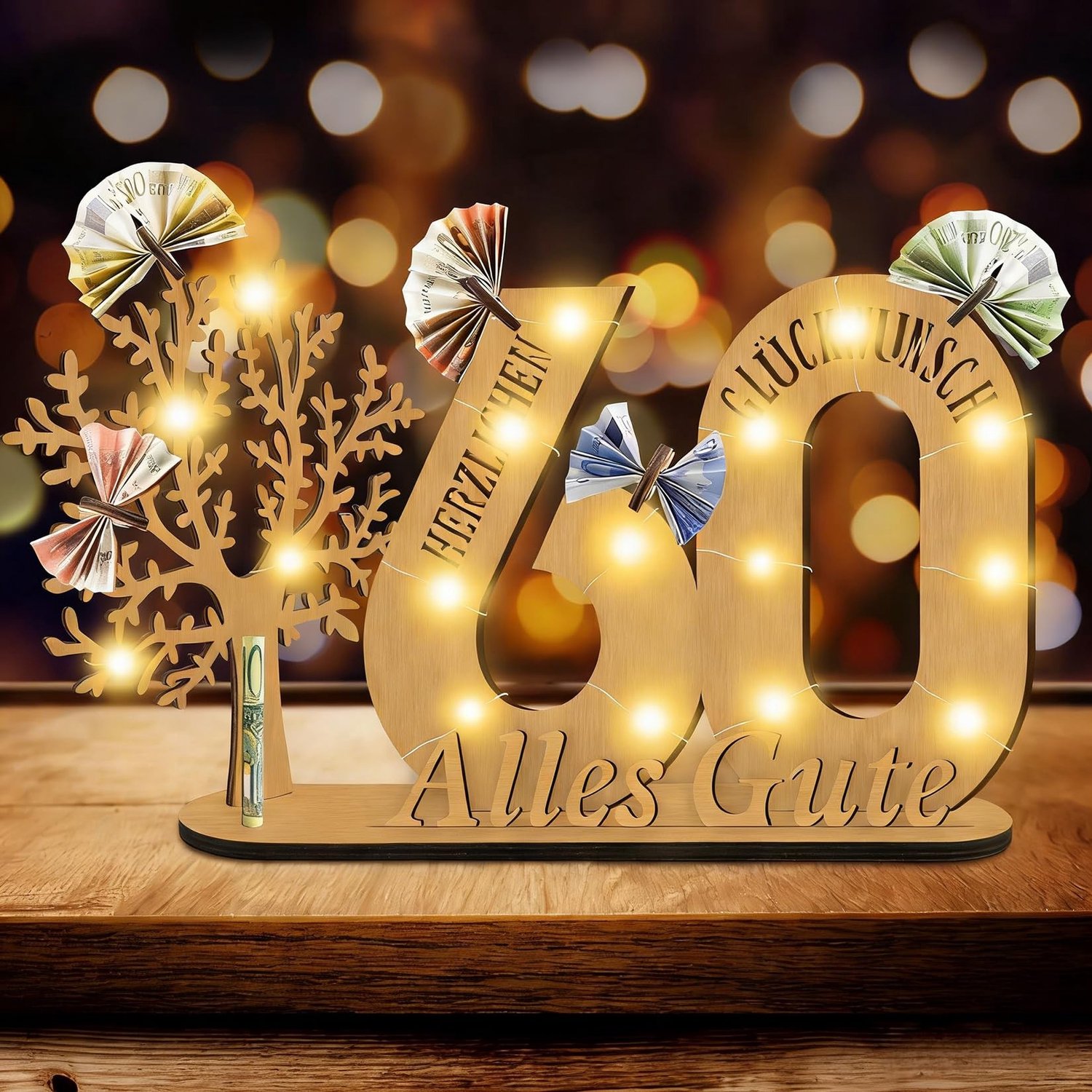 Geldboom Decoratie met LED voor Persoonlijke Cadeaus